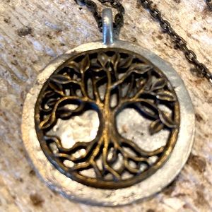 Gorgeous Bronze Jewel Kade Tree of Life necklace Pendant 1.50” round NIP MINT